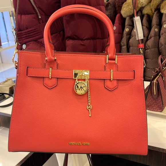 MICHAEL KORS HAMILTON MEDIUM SATCHEL 
 COLOR: LIGHT BERRY SHERBET 
NWT - Picture 15 of 16